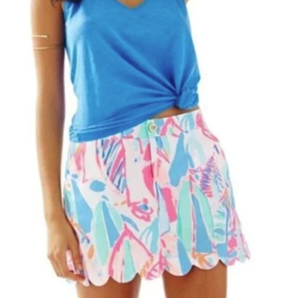 Lilly Pulitzer Pants - Lilly Pulitzer Colette Skort in Out to Sea Watercolor Sailboat print size 10 NWT